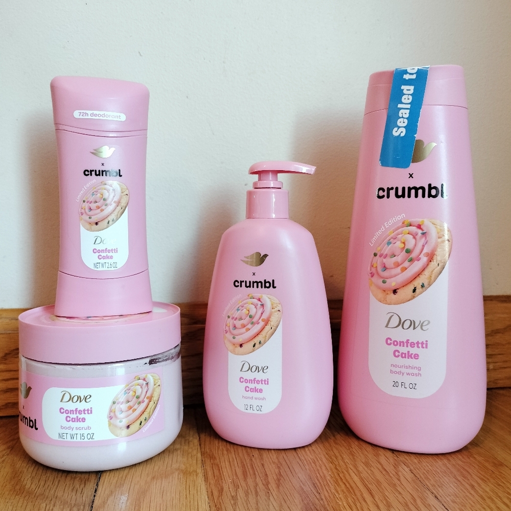 Dove x Crumbl Confetti Cake Body Care Set 4 pcs